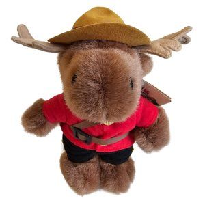 Northern Gift RCMP Canadian Moose Mounted Police Uniform Plush Toy w/ Tags 8"